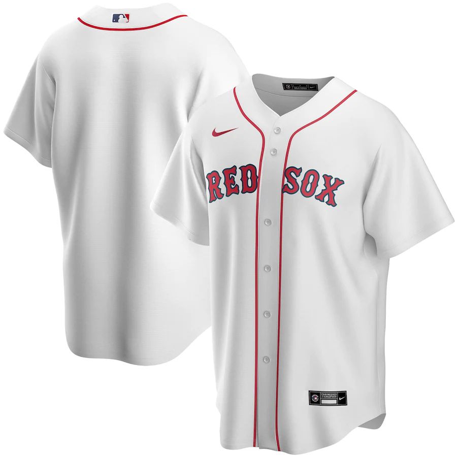 Mens Boston Red Sox Nike White Home Replica Team MLB Jerseys->los angeles angels->MLB Jersey